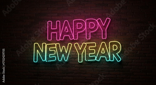 Graffiti style 3D  Happy New Year