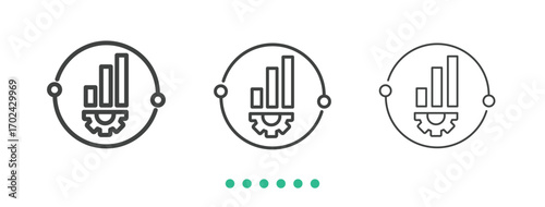 Data science . Thin line icon vector
