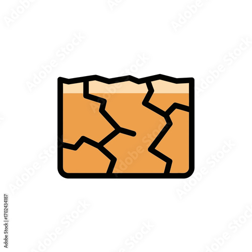 Cracked soil shows aridity affects land in arid areas