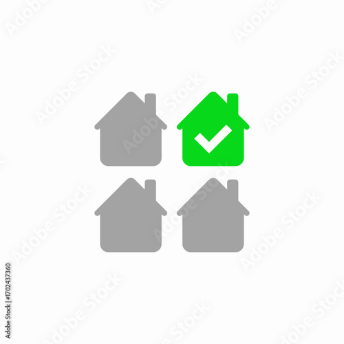 real estate choice best check mark icon sign vector