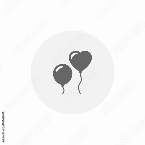holiday balloons icon sign vector