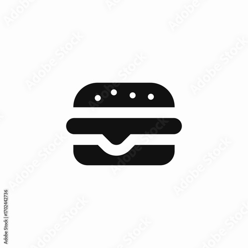 burger food cafe icon sign vector