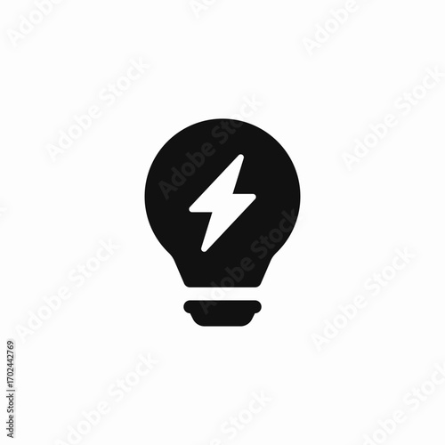 electricity bulb icon sign vector