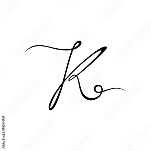 Initial letter K elegant logo vector template