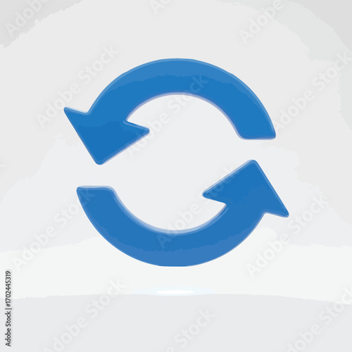 Free Download Vector illustration of blue circular arrows indicating refresh or synchronization - GFXLoad
