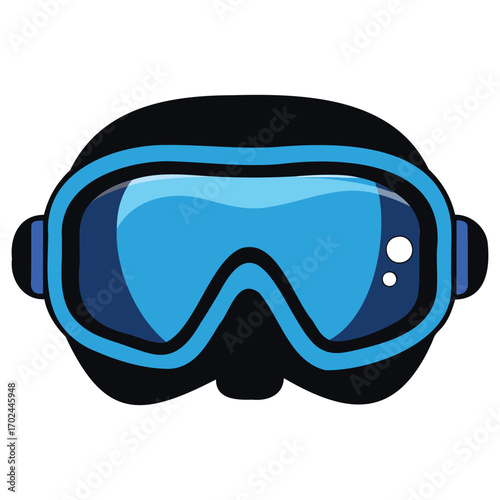 Scuba Diving Glass Illustration