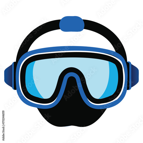 Scuba Diving Glass Illustration