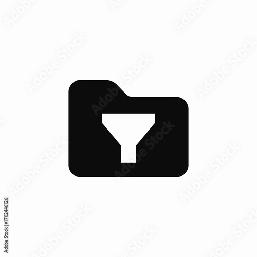 filter folder icon sign vector