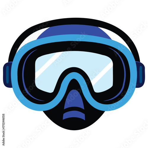 Scuba Diving Glass Illustration
