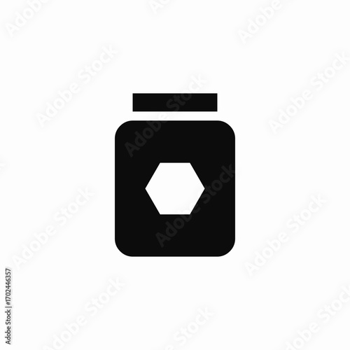 honey jar icon sign vector