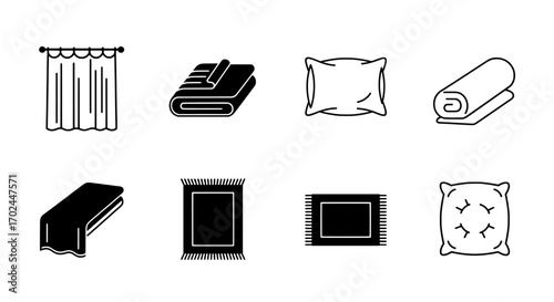 Essential Home Furnishings and Textile Collection Line Art