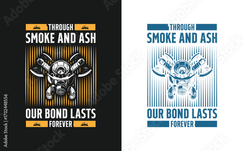 Unique firefighter apparel with bold brotherhood theme.