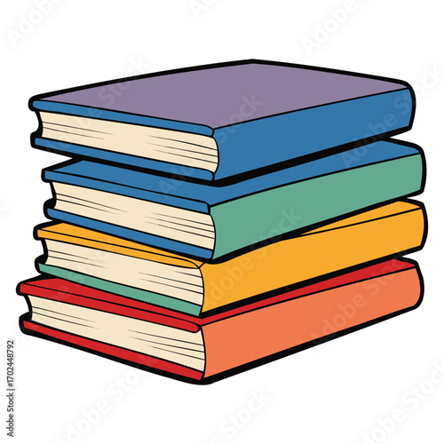 Stack of Books Illustration