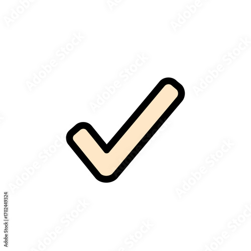 Ivory checkmark confirms completion in white space success