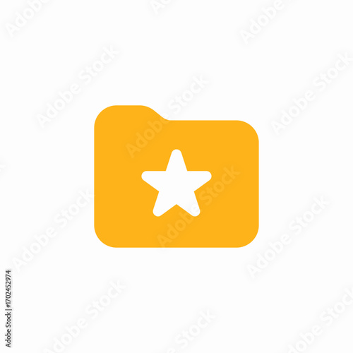 favorite folder star icon sign vector