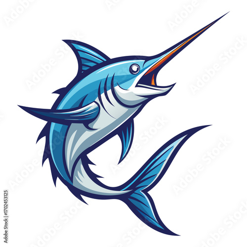Swordfish Illustration Design.