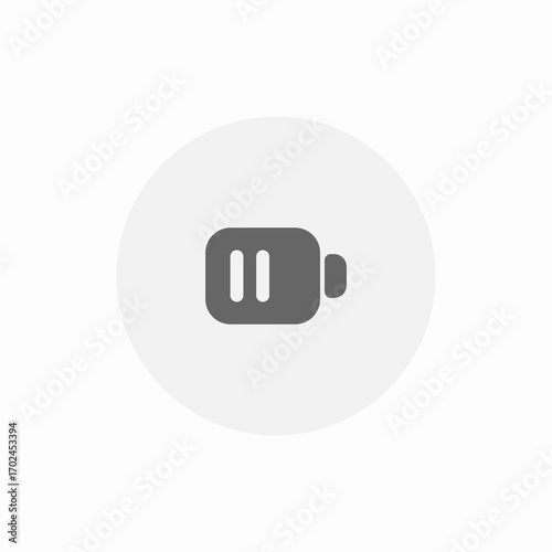 medium level battery icon sign vector