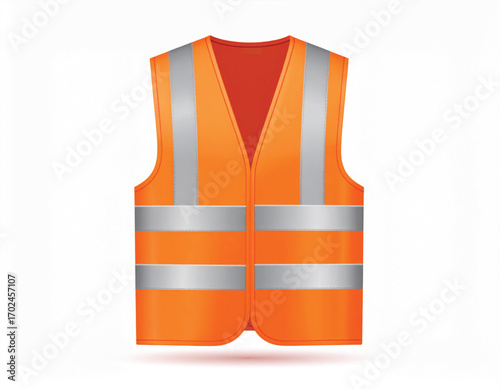3D vector icon of construction safety vest,