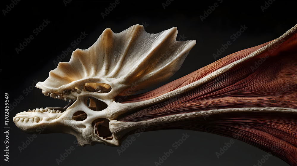 Obraz premium Detailed Dinosaur Skull Model Profile