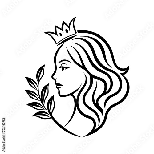 a luxurious golden beauty logo featuring a woman