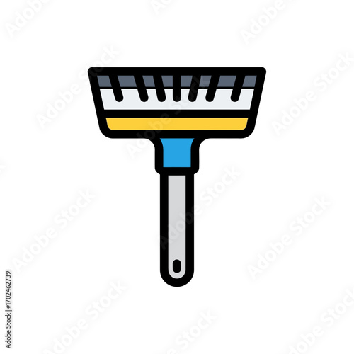 Cleaning brush cleans surface indoors housekeeping tool detail