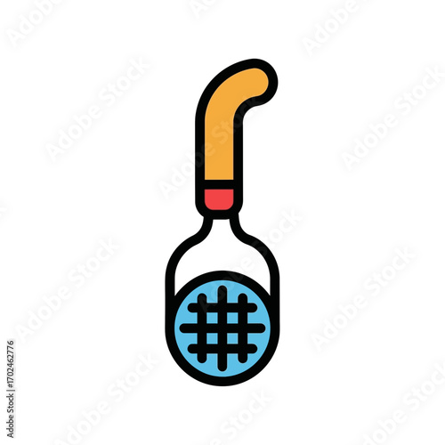 Strainer scoops liquids kitchen utensil tool cooking isolated background