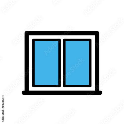 Window icon displays pane graphic illustration design