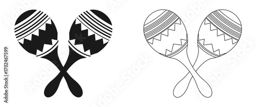 maracas icon vector illustration isolated on white background.