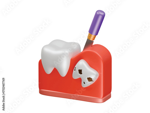 dental surgery icon 3d illustration render