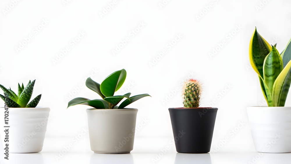 Obraz premium Collection of potted plants and leaves/Tree & Leaf Collection