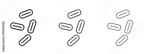 Yeast icon, outline sign, linear symbols