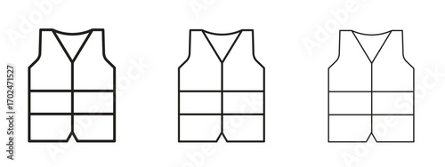 Vest jacket icon, outline sign, linear symbols