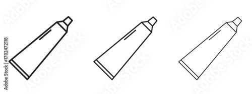 Toothpaste tube icon, outline sign, linear symbols