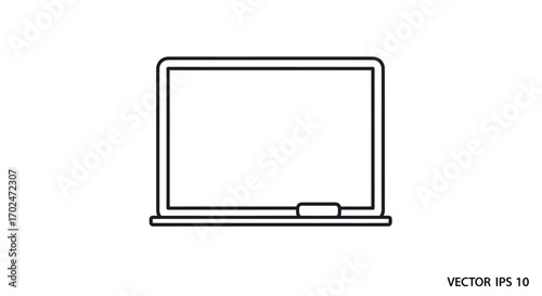 Simple Outline Illustration of a Chalkboard.