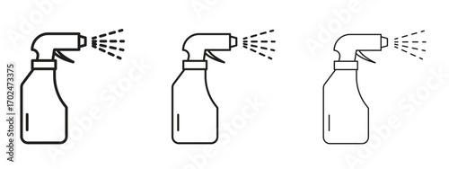 Spray bottle icon, outline sign, linear symbols