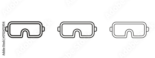 Ski goggles icon, outline sign, linear symbols