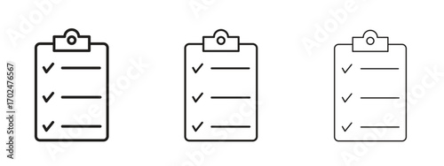 Planning icon, outline sign, linear symbols