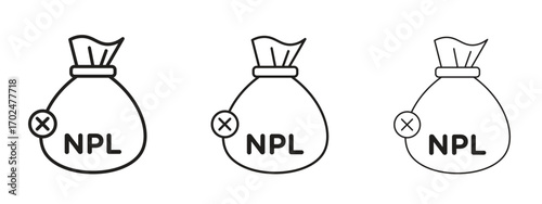 NPL icon, outline sign, linear symbols