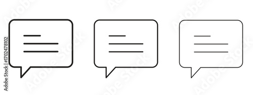 Messaging icon, outline sign, linear symbols