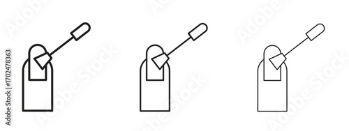 Manicure icon, outline sign, linear symbols