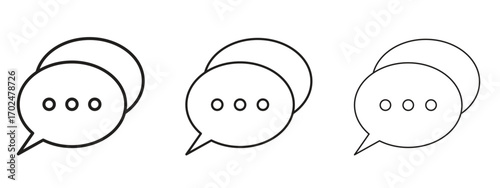 Live chat icon, outline sign, linear symbols