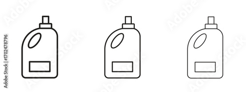 liquid detergent icon, outline sign, linear symbols