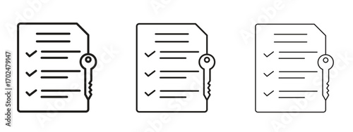 Key takeaway icon, outline sign, linear symbols