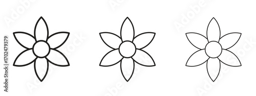 Jasmine icon, outline sign, linear symbols