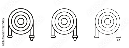 Hose icon, outline sign, linear symbols