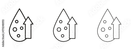 High cholesterol icon, outline sign, linear symbols