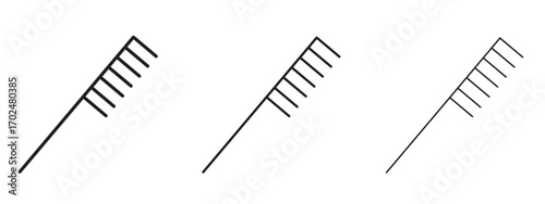 Hair brush icon, outline sign, linear symbols
