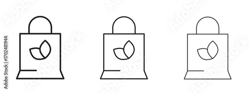 Eco bag icon, outline sign, linear symbols