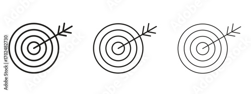 Darts icon, outline sign, linear symbols