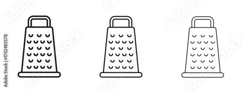 Cheese grater icon, outline sign, linear symbols